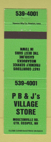 Matchbook Cover - PB & J's Village Store Ossipee NH