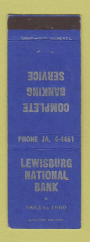 Matchbook Cover - Lewisburg National Bank PA 1960