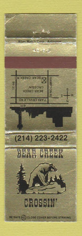 Matchbook Cover - Bear Creek Crossin'