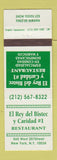Matchbook Cover - El Rey Del Bistec Y Caridad Mexican Restaurant New York City