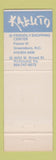 Matchbook Cover - Kabuto Japanese Steak House Greensboro NC Richmond VA