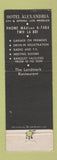 Matchbook Cover - Alexandria Hotel Landmark Lounge Los Angeles CA