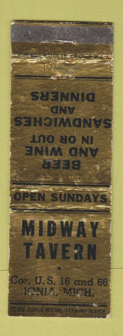 Matchbook Cover - Midway Tavern Ionia MI WEAR