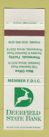 Matchbook Cover - Deerfield State Bank IL Riverwoods