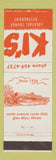 Matchbook Cover - Ki's Cocktail Lounge Restaurant Glen Ellyn IL