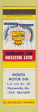 Matchbook Cover - Montis Motor Inn Waynesville MO Best Western