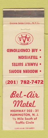 Matchbook Cover - Bel Air Motel Flemington NJ