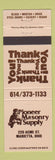 Matchbook Cover - Pioneer Masonry Supply Marietta OH