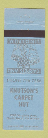 Matchbook Cover - Knutson's Carpet Hut North Bend OR