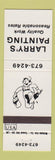 Matchbook Cover - Larry's Painting