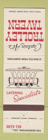 Matchbook Cover - Captain Al's Trolley Tavern Cincinnati OH