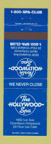 Matchbook Cover - Hollywood Spa CA