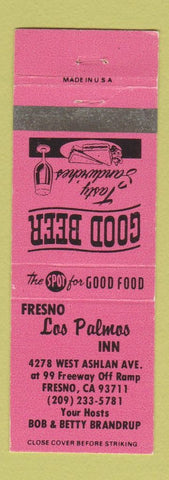 Matchbook Cover - Fresno Las Palmas Inn Fresno CA