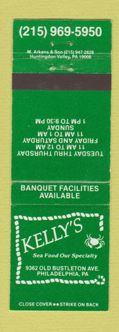 Matchbook Cover - Kelly's Seafood Philadelphia PA