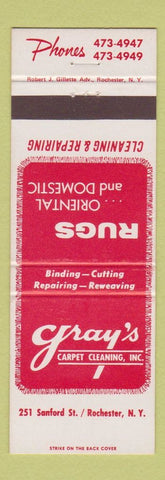 Matchbook Cover - Gray's Carpet Cleaning Rochester NY