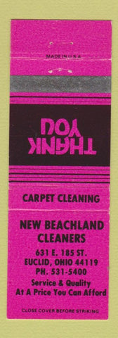 Matchbook Cover - New Beachland Cleaners Euclid OH