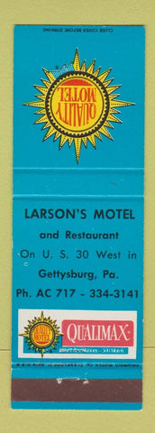Matchbook Cover - Larson's Motel Gettysburg PA