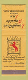 Matchbook Cover - Longfellow's Wayside Inn South Sudbury MA