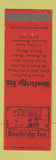 Matchbook Cover - Woodbridge Inn Somerville MA