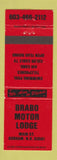 Matchbook Cover - Brabo Motor Lodge Gorham NH