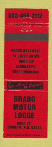 Matchbook Cover - Brabo Motor Lodge Gorham NH