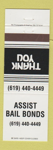Matchbook Cover - Assist Bail Bonds