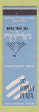 Matchbook Cover - Copley Plaza Hotel Boston MA