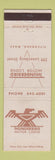 Matchbook Cover - Thunderbird Motor Lodge Fitchburg MA WEAR