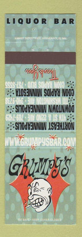 Matchbook Cover - Grumpy's Minneapolis Coon Rapids MN