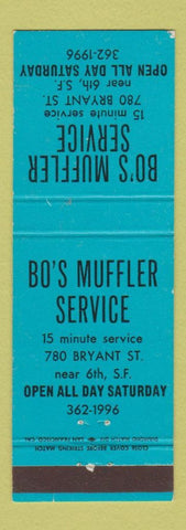 Matchbook Cover - Bo's Muffler Service San Francisco? CA