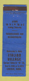 Matchbook Cover - Italian Village Lincoln NE WEAR