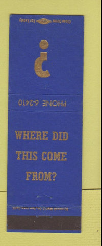 Matchbook Cover - Triangle Dry Cleaners Juneau AK