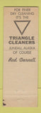 Matchbook Cover - Triangle Dry Cleaners Juneau AK