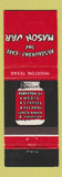 Matchbook Cover - Restaurant Cafe The Mason Jar Houston TX