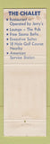 Matchbook Cover - The Chalet Jerry's Restaurant Cleveland TN