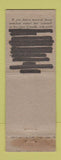 Matchbook Cover - Dream Highway Harrisburg Pittsburgh PA