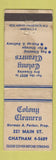 Matchbook Cover - Colony Cleaners Chatham? WORN