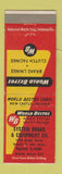 Matchbook Cover - World Bestos Brake Linings Newark Jersey City NJ