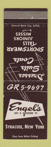 Matchbook Cover - Engel's Women's Clothes Syracuse NY