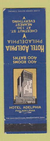 Matchbook Cover - Hotel Adelphia Philadelphia PA