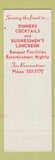 Matchbook Cover - The Red Cedars Southfield MI