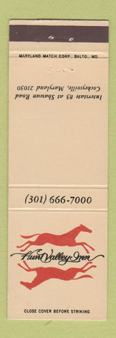 Matchbook Cover - Flunt Valley Inn Cockeysville MD