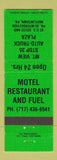 Matchbook Cover - Mountain View Truck Stop Mifflintown PA