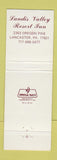 Matchbook Cover - Landis Valley Resort Inn Lancaster PA