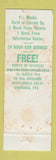 Matchbook Cover - Colonial Motel Gettysburg PA WEAR