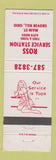 Matchbook Cover - Ross Service Stations Grover Hill OH girlie