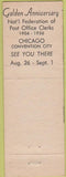 Matchbook Cover - Fresno CA Post Office Clerks Conventions 1956