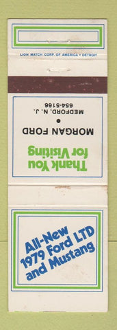 Matchbook Cover - 1979 Ford Mustang Morgan Medford NJ WEAR