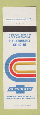 Matchbook Cover - Deichert Chevrolet Flasher ND