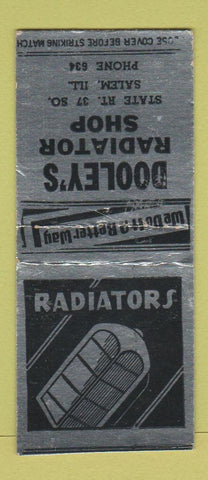 Matchbook Cover - Dooley's Radiator Shop Salem IL low phone # BOBTAIL